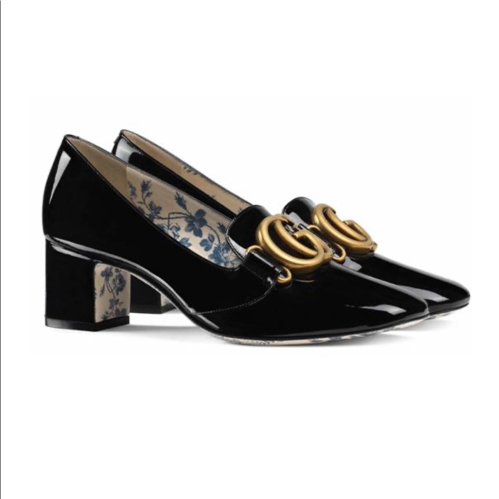 Gucci Marmont Pump with Patent leather size 38.5